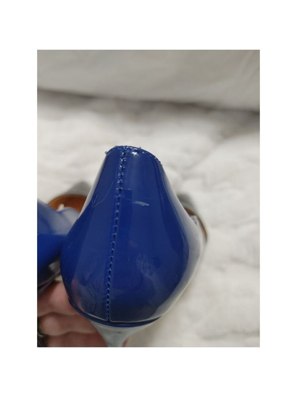 Women's COLETER Black to Blue Fade Patent Leather Pointed Toe Stilleto Heels 7 - Picture 8 of 12